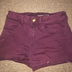 Shorts American eagle maroon